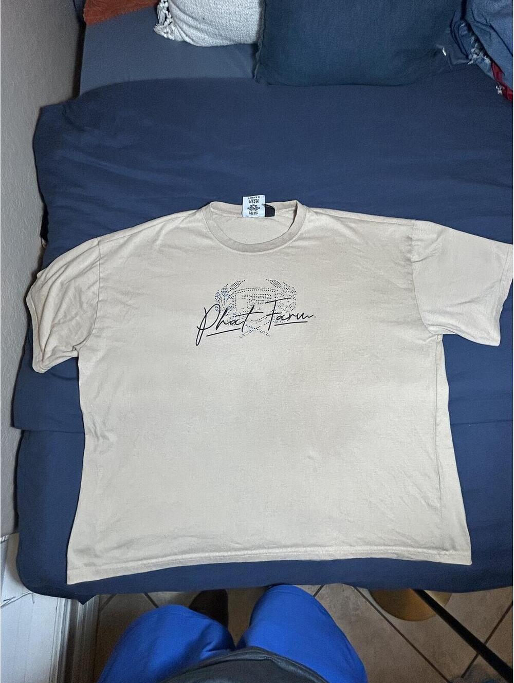 Phat Farm Graphic Logo T-Shirt Beige Men's US XL